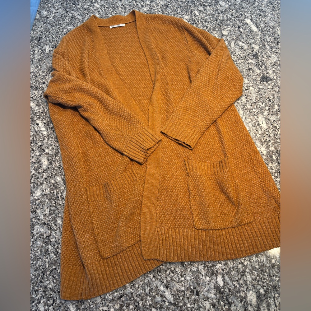 Burn Orange, Pink Clover 2x cardigan with pockets
